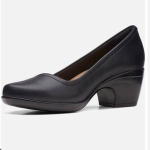 Almost new Clark’s Emily Belle in black leather.